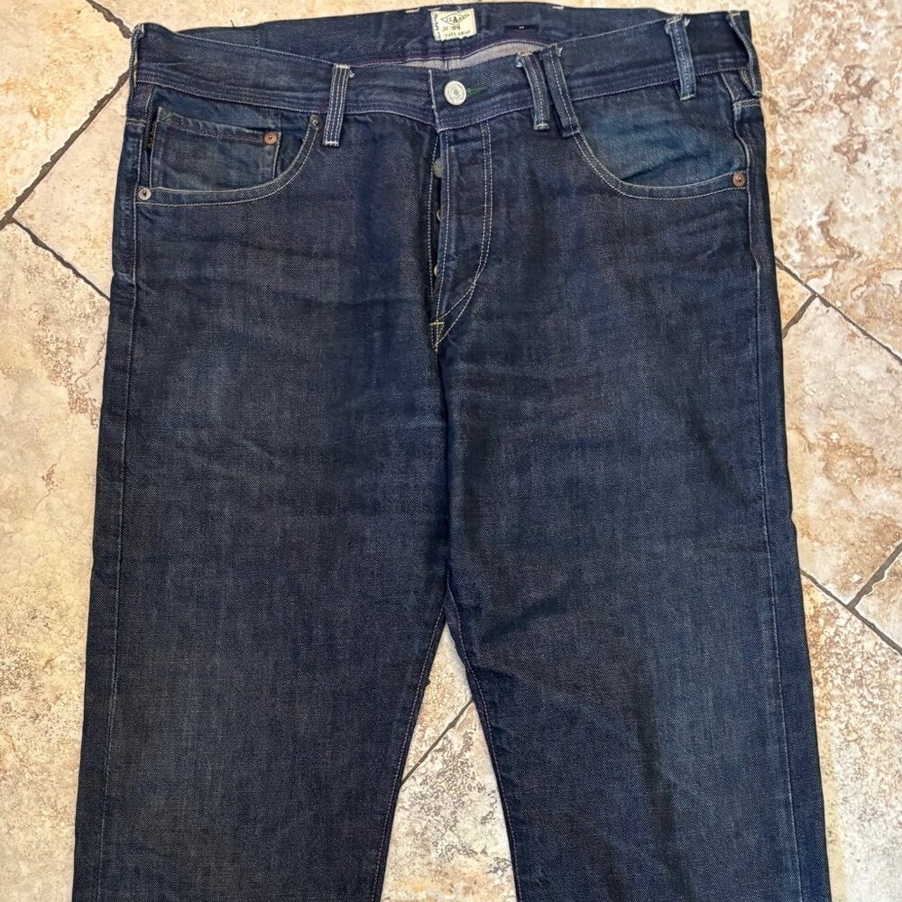 Paul Smith Jeans Mens W33L Dark Blue Denim Regular Straight Fit Button Fly PS